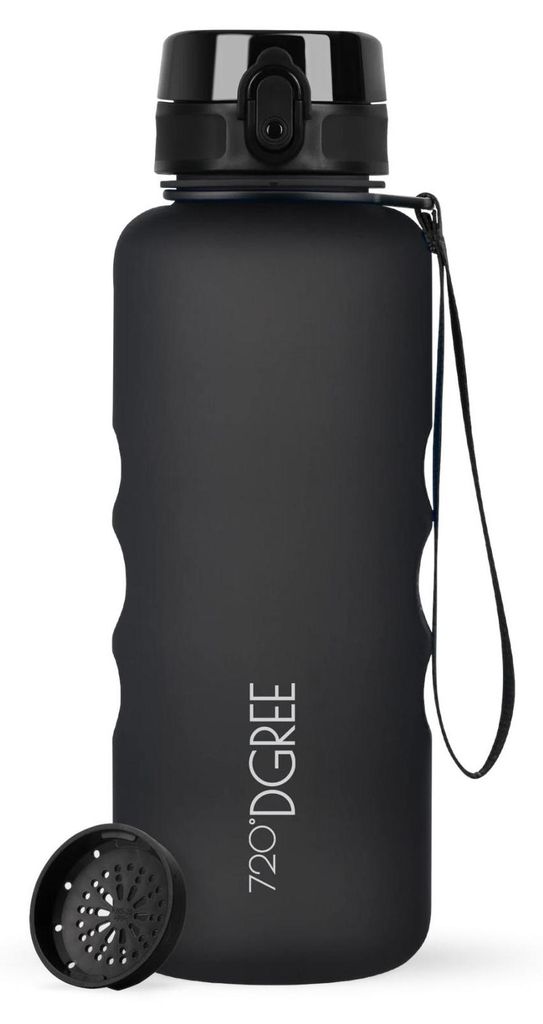 720°DGREE Trinkflasche uberBottle softTouch mit Sieb onyx Produktbild 