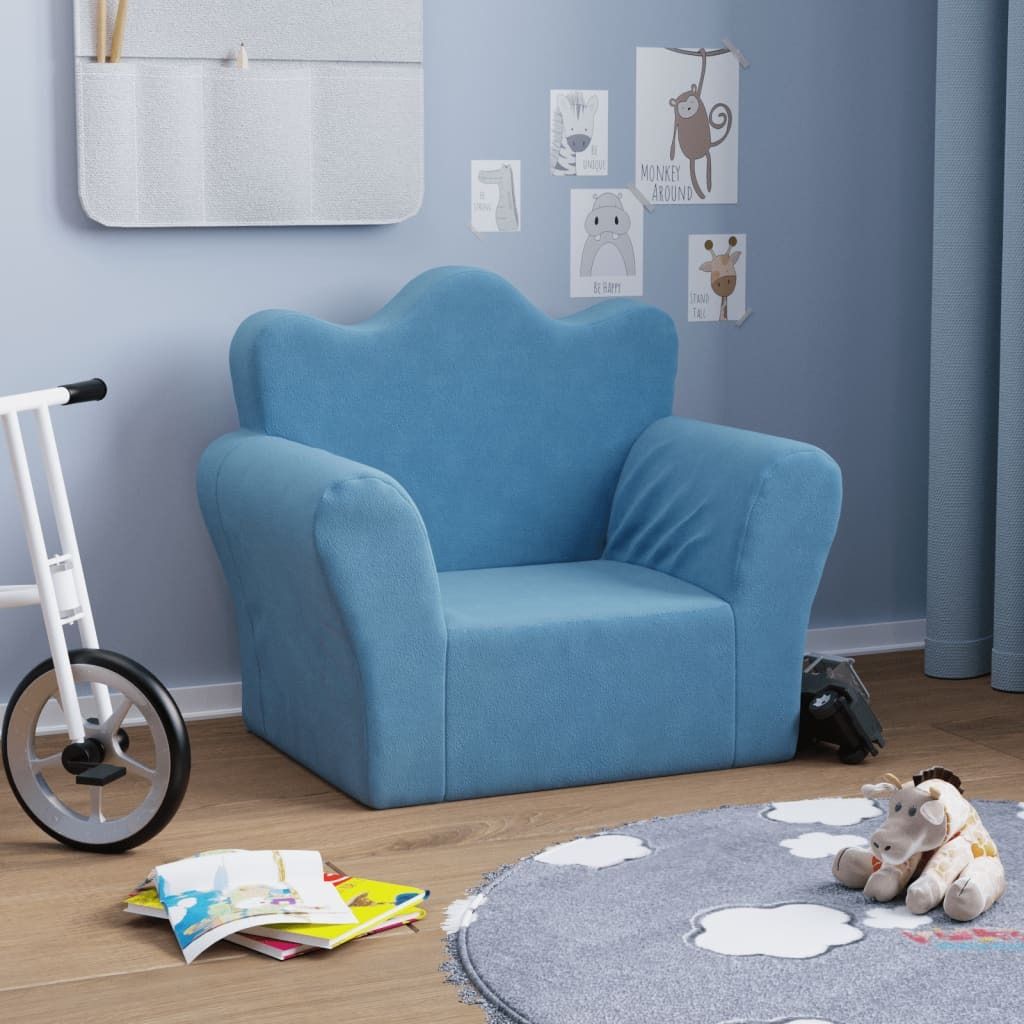 "2026 Promotion" Kindersofa Blau Weich Plüsch - Kindersofas CC21679