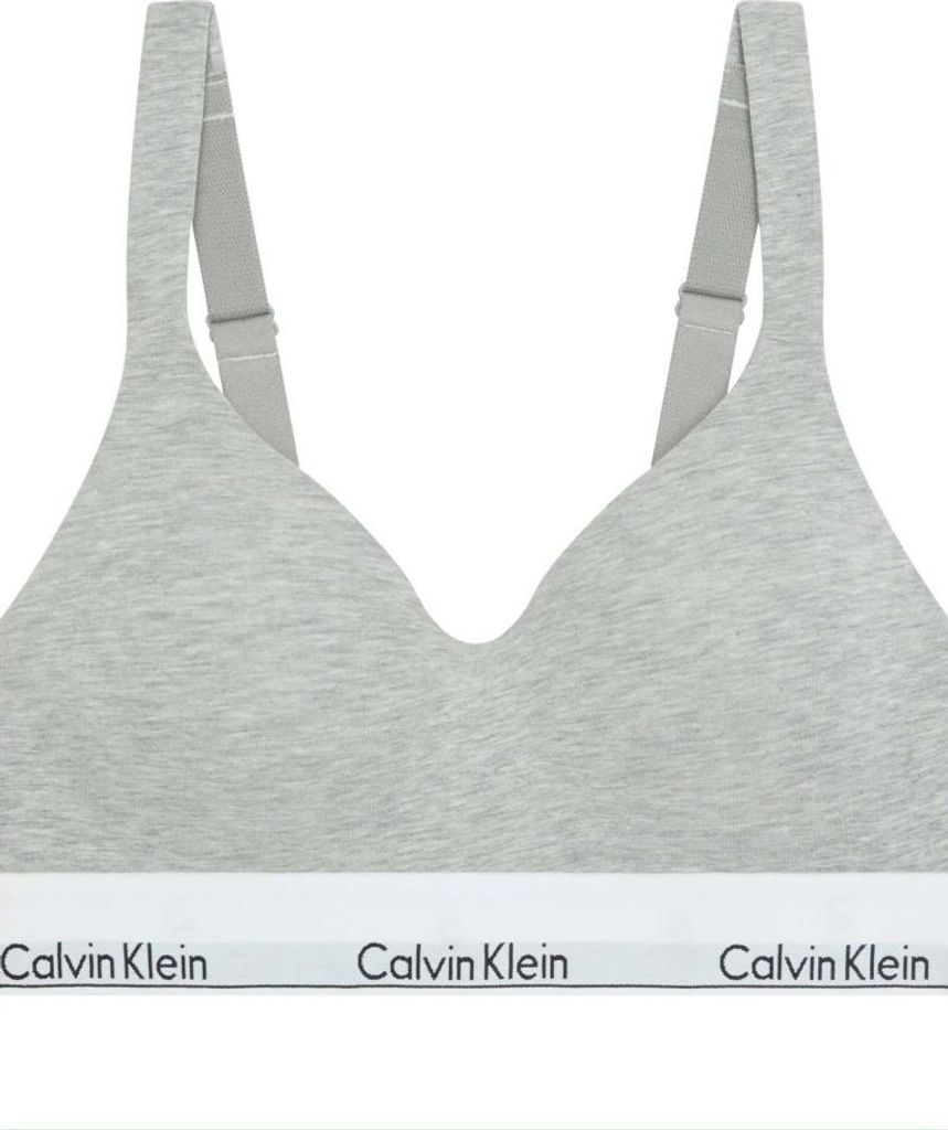 Calvin Klein Lift Bralette Icon Bawełna Modal Szary Zdjęcie produktu 