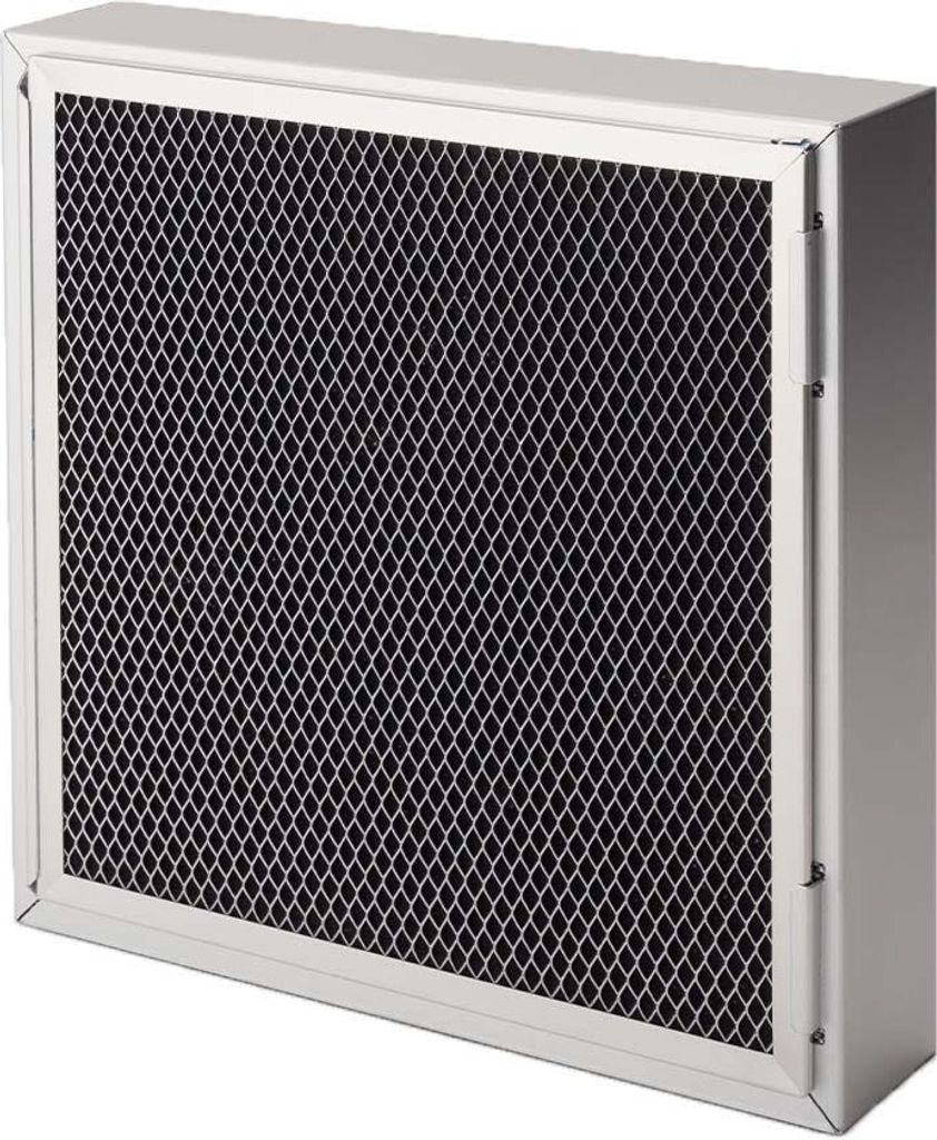 A single air filter unit is shown from a slightly angled front view.