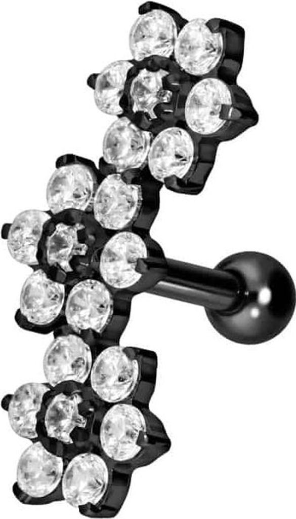Ohrpiercing Titan Ohrpiercing 3 KRISTALLBLUMEN