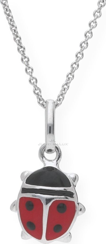 Kinder Kettenanhänger Silber 925 Marienkäfer emailliert JL10-02-0974 JuwelmaLux