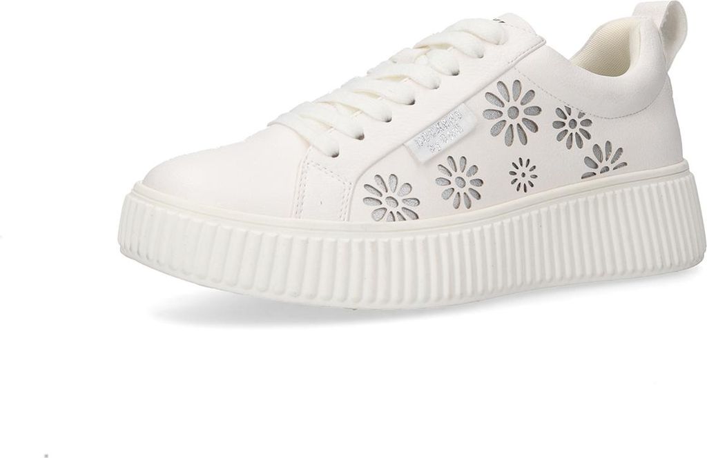 Dockers by Gerli Damen Plateau Sneaker 55KJ206-610500 Schnürschuh Weiss, Schuhgröße:39 EU