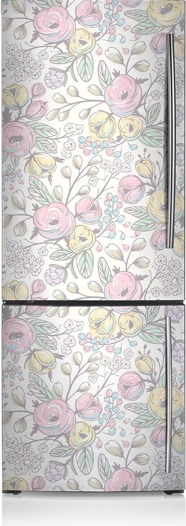 Kühlschrankmagnete Kühlschrank Magnetfolie Magnete Küche 70x190 cm - Farbenfrohe Blumen