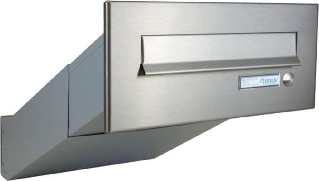 D-042 Edelstahl Durchwurfbriefkasten mit Klingel & Namensschild