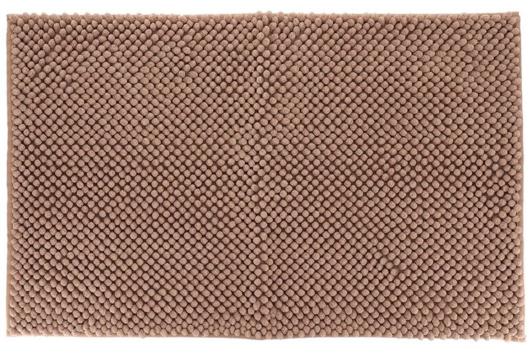 TENDANCE | Badezimmerteppich - Badematten - Duschmatte - 50 x 80 cm - beige - 100% Mikrofaser - Badvorleger - Badezimmerzubehör - modern