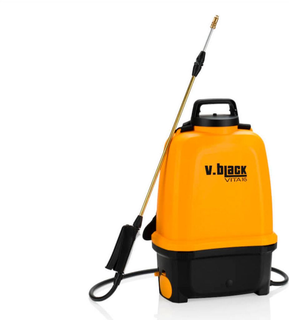 Volpi 23VBE16, Rucksack-Gartenspritzer, 16 l, Schwarz, Orange, Polypropylen, Aluminium, 5 bar