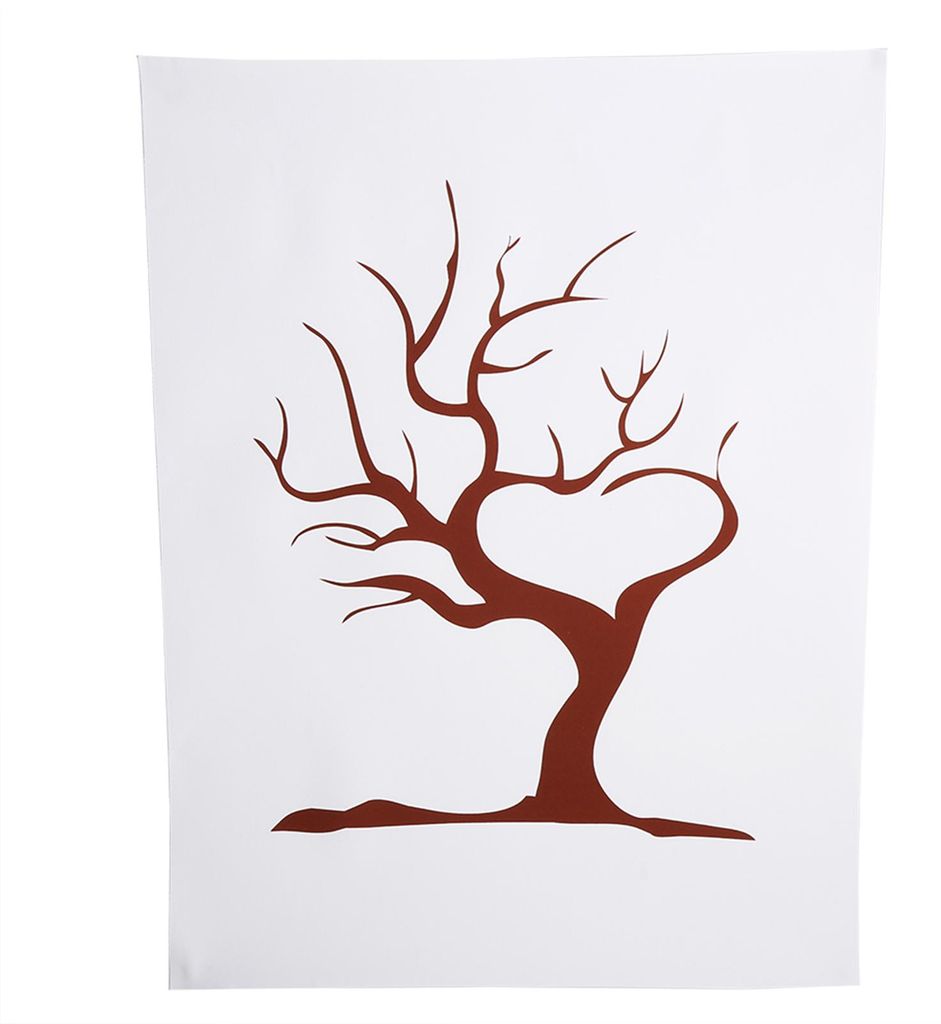 Fingerabdruck/Daumenabdruck, Baum-Leinwand, persönliche Unterschrift des Hochzeitsgastes mit Tinte (2# Red Trunk)