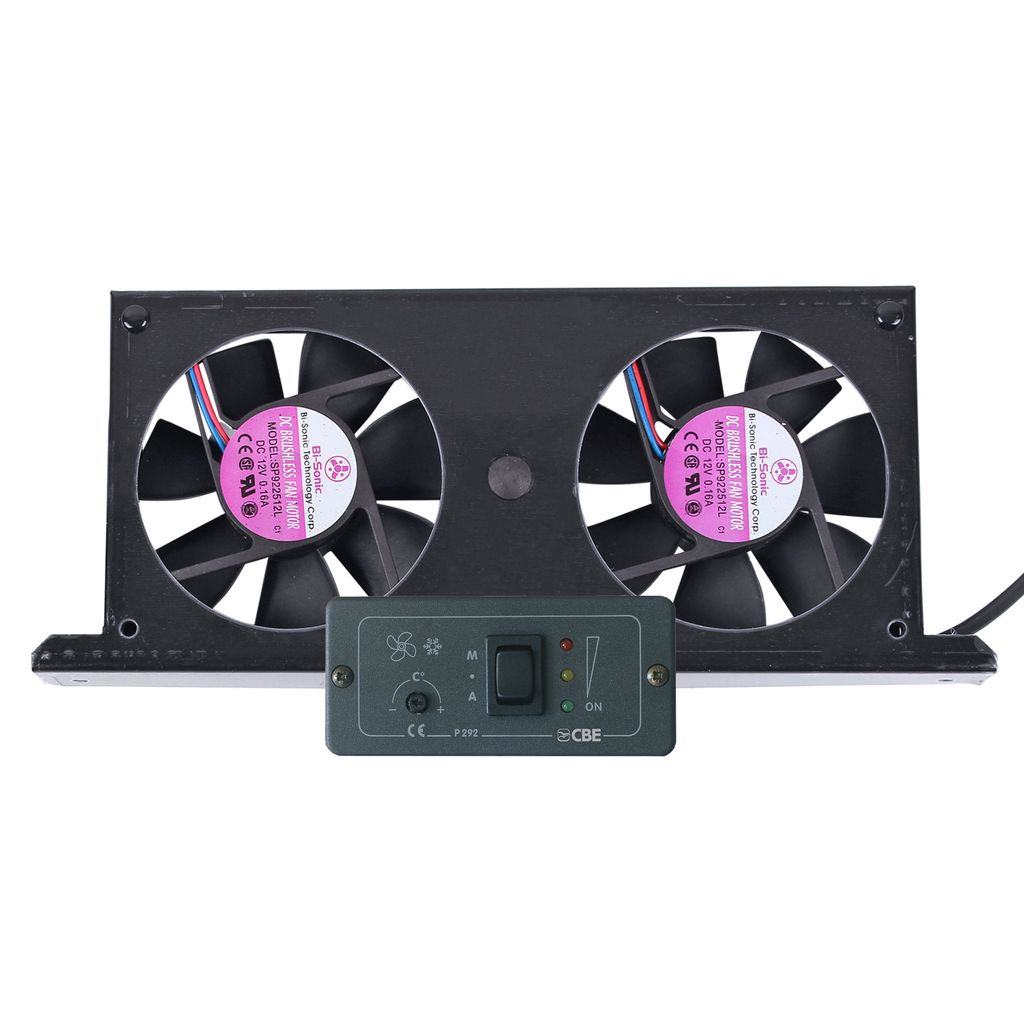 CBE Tornado Doppellüfter Set Camping Kühlschränke inkl Bedienteil für Reisemobil