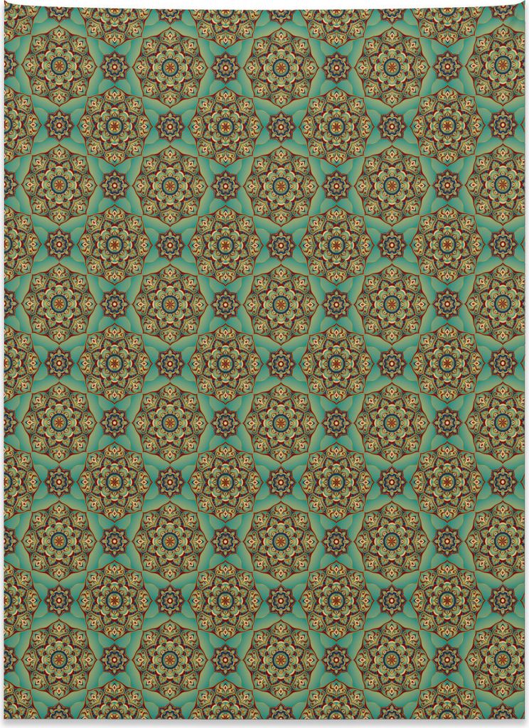 Abakuhaus Mandala Wandteppich, Asiatische orientalische wirbelt aus Weiches Mikrofaser Stoff Kein Verblassen Klare Farben Waschbar, 110 x 150 cm, M...