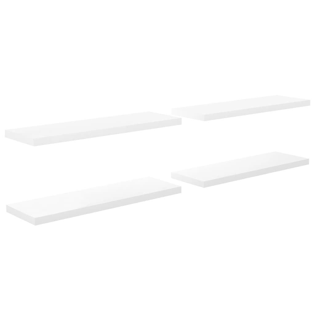vidaXL Étagères murales flottantes 4 pcs. Blanc brillant Image du produit 