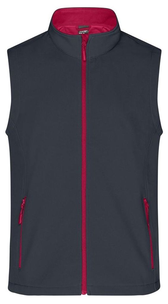 James and Nicholson - "Promo" Weste für Herren LT2560 (M) (Eisengrau/Rot)