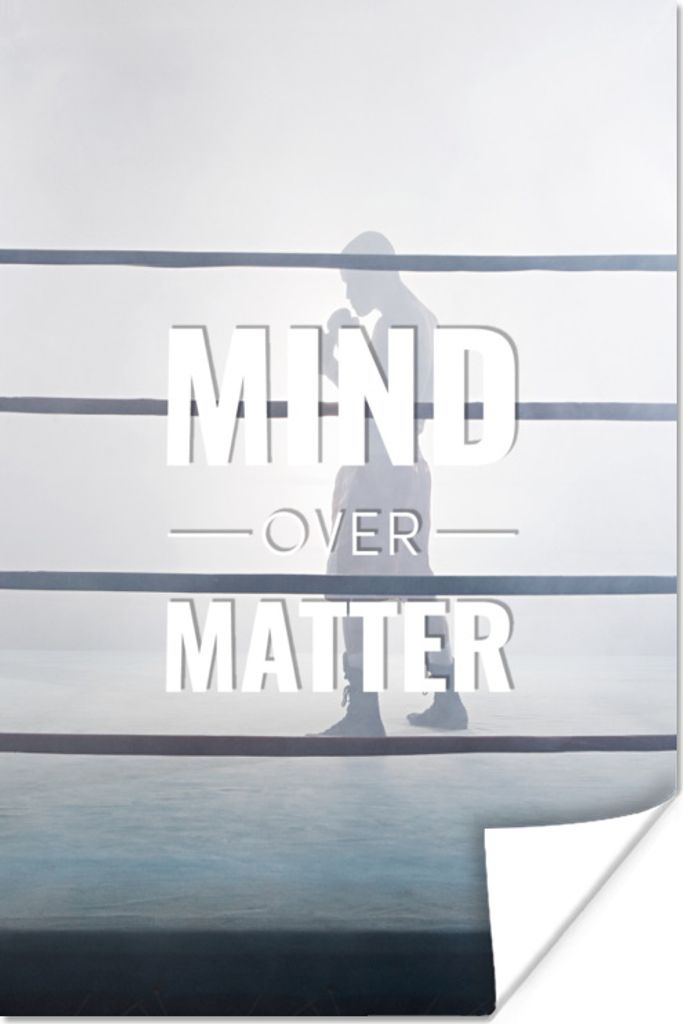 MuchoWow Poster Geist über Materie" - Sprichwörter - Zitate 80x120 cm - Papierdruck