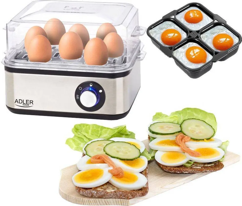 Appareil pour cuire 8 oeufs Adler AD 4486 idéal pour brunch et salades