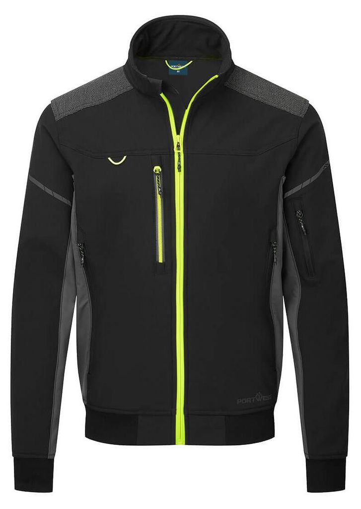 Portwest EV4 Softshell-Piloten-Jacke Lang Schwarz XXL