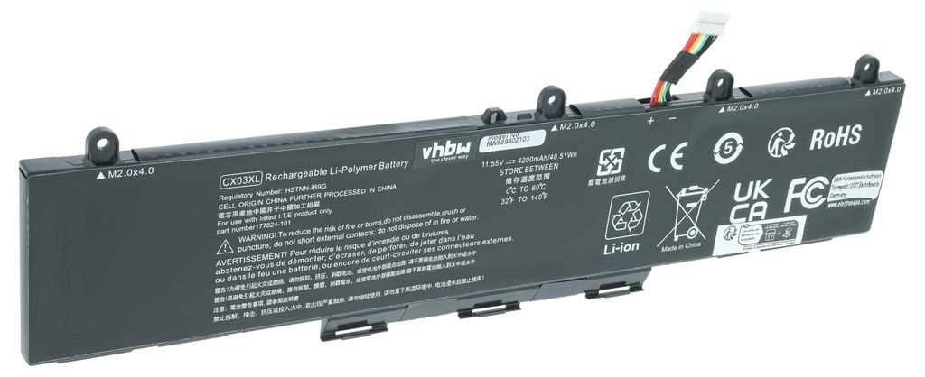 vhbw Akku Ersatz für HP CX03053XL, CX03XL, L77624-421, Produktbild 