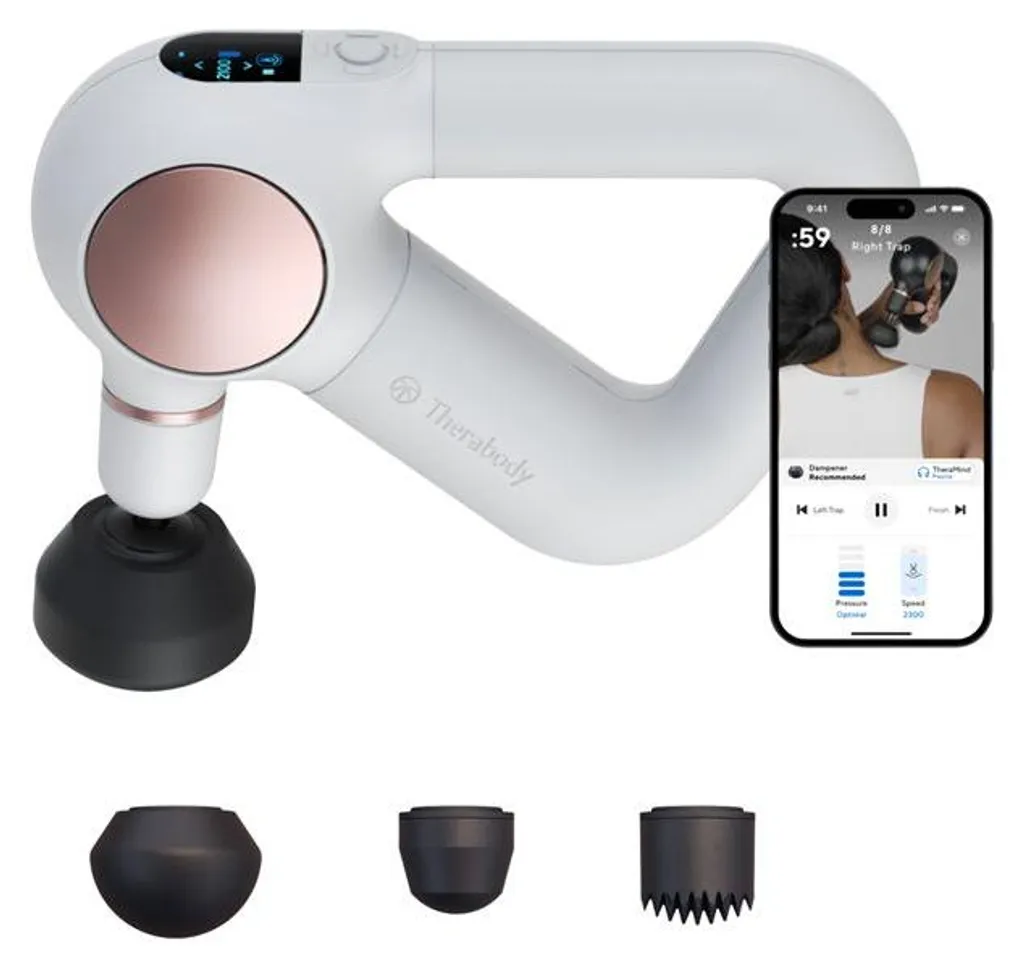 Masseur à Percussion Theragun SENSE Blanc : Appareil de Massage Connecté