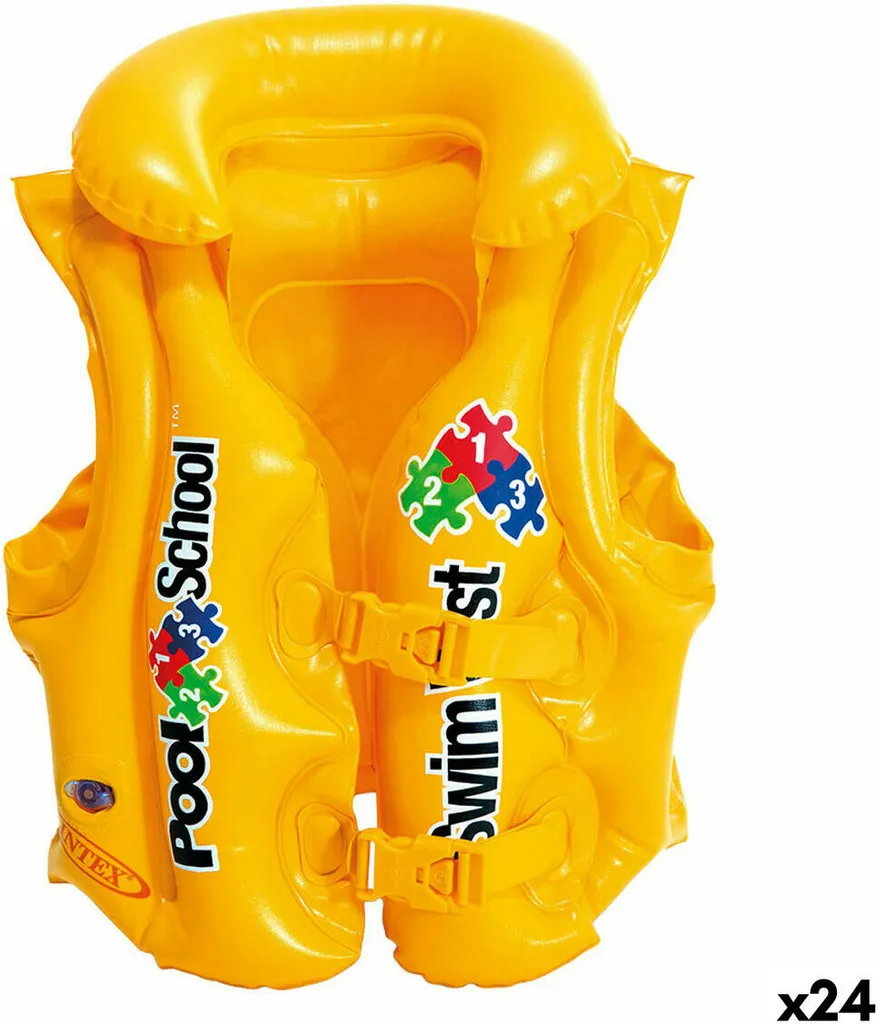 Gilet de piscine gonflable Intex 50x47cm résistant - Volume 24 unités