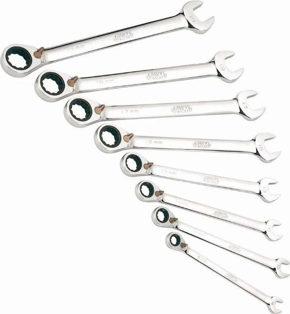 Jeu de 8 clés mixtes à cliquet 8 à 19 mm SAM 50CJ8 - Outillage Pro