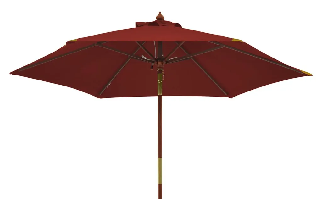 Parasol de 240 cm rouge inclinable avec protection UV 50+ et aération
