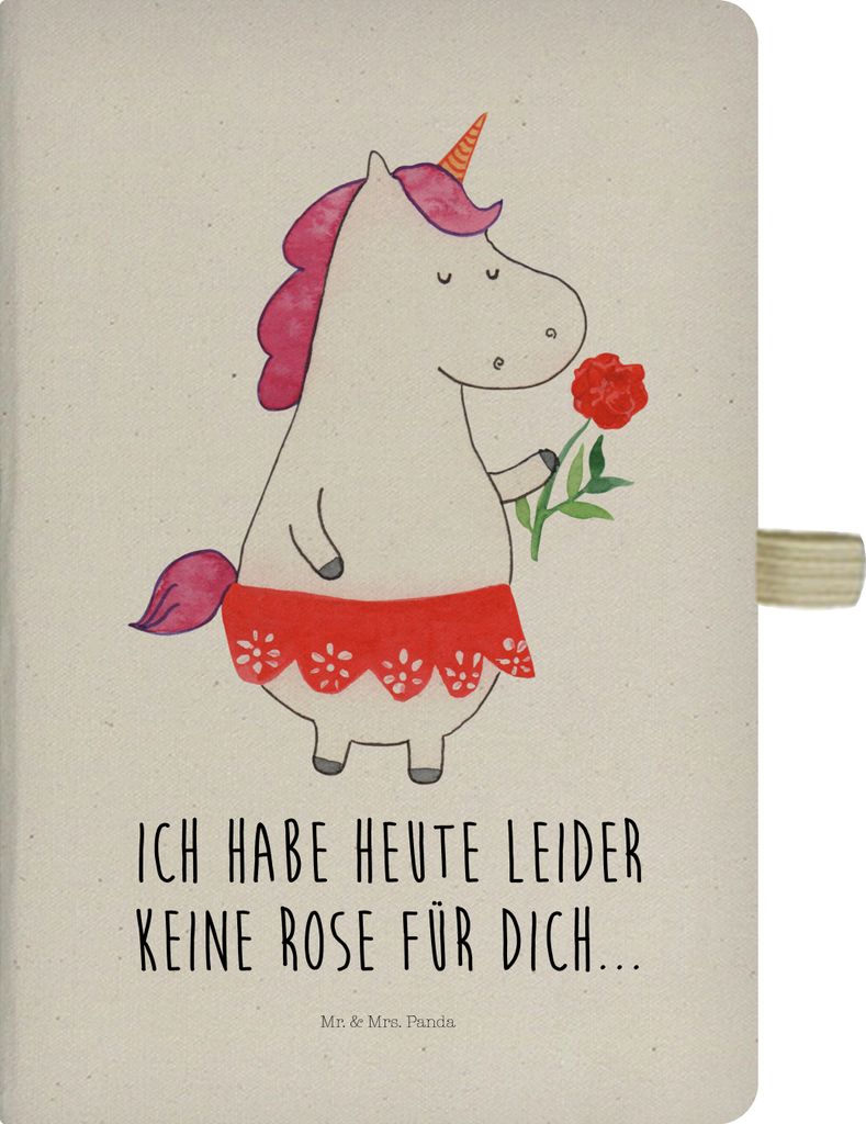 Mr. & Mrs. Panda Journal Einhorn Dame - Transparent - Geschenk, Notizbuch DIN A5, Bachelor, Tagebuch, Unicorn, Trennung, Kladde, Reisetagebuch, Ein...