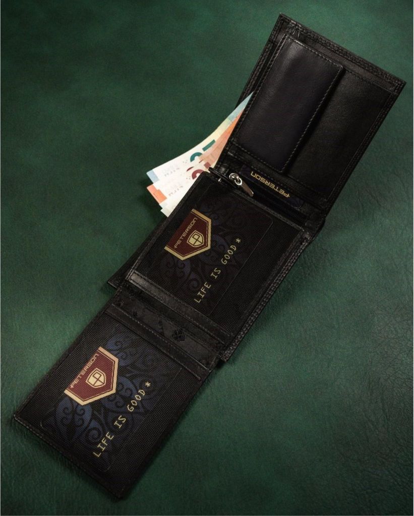 Peterson Portemonnaie aus Leder für Männer Coveponsay schwarz One size