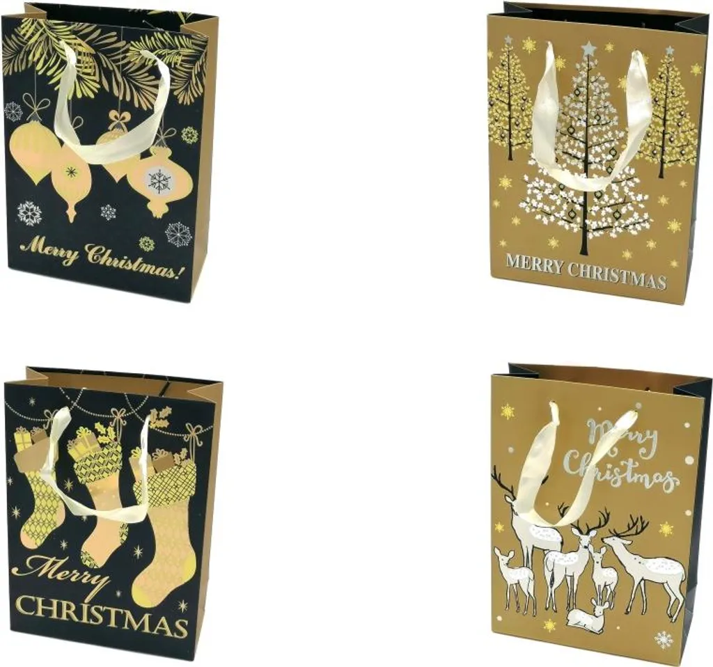 Emballage cadeau Noël 12 pièces 17x23x8 cm pour invités et famille