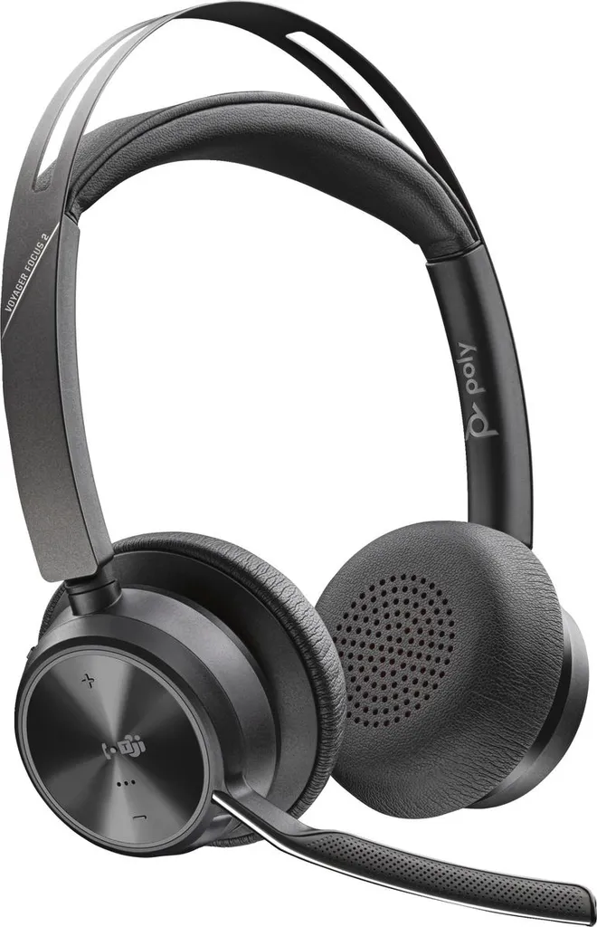Casque POLY Voyager Focus 2 UC Bluetooth avec Micro à Annulation de Bruit