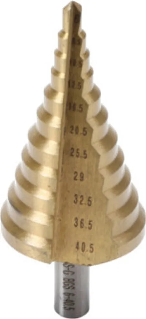 Punta a Gradini Professionale Ø 6-40,5 mm TiN | HSS Industriale per Lamiere
