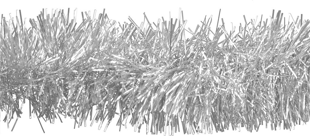 Weihnachtsgirlande Lametta 10cm x 3m Silber