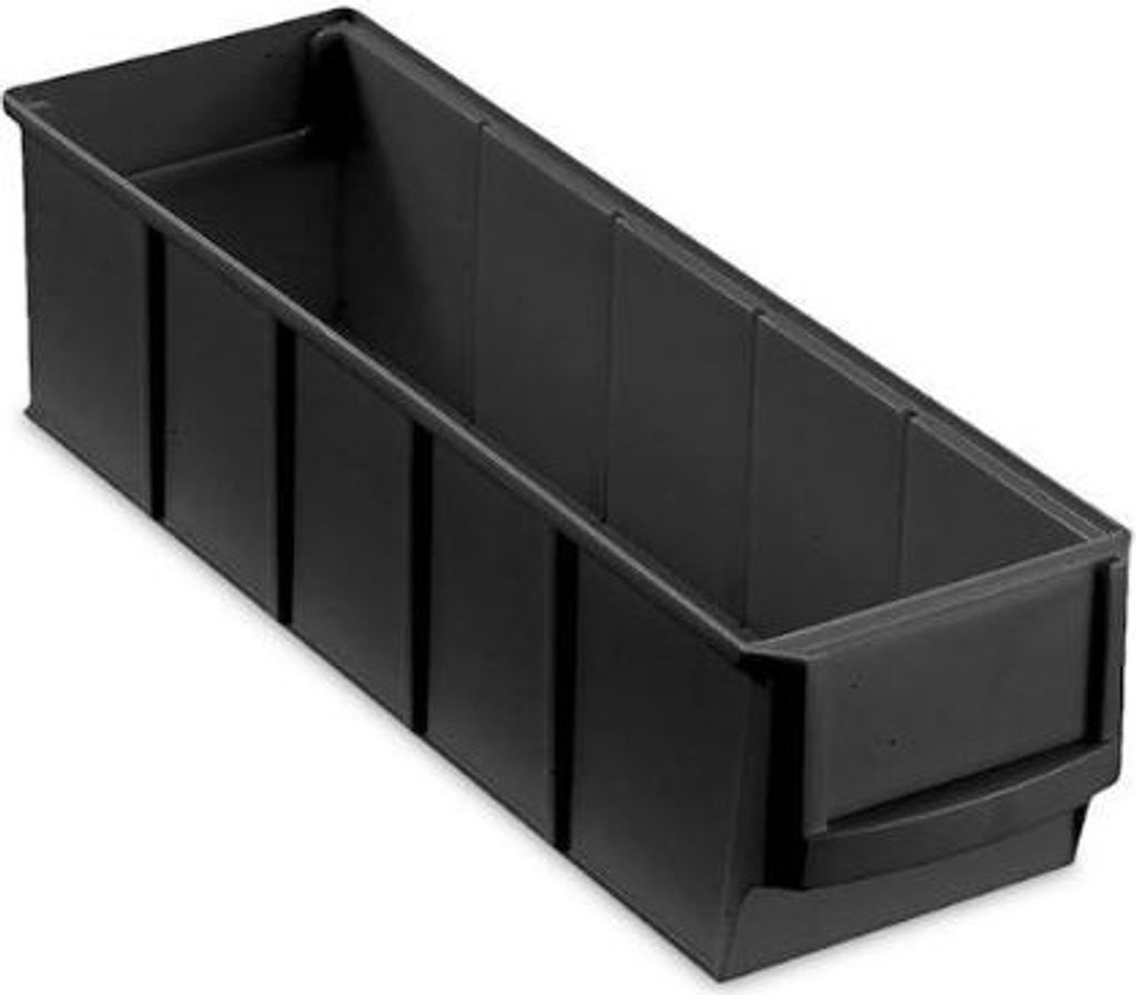 Leitfähige Industriebox 300 S | HxBxT 8,1x9,1x30cm | 1,6 Liter | ESD, Sichtlagerkasten, Sortimentskasten, Sortimentsbox, Kleinteilebox