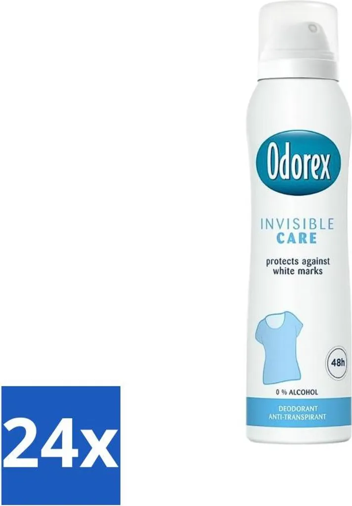 Stock 24x Odorex Invisible Care Spray 150ml - Deodorante Anti-Macchia
