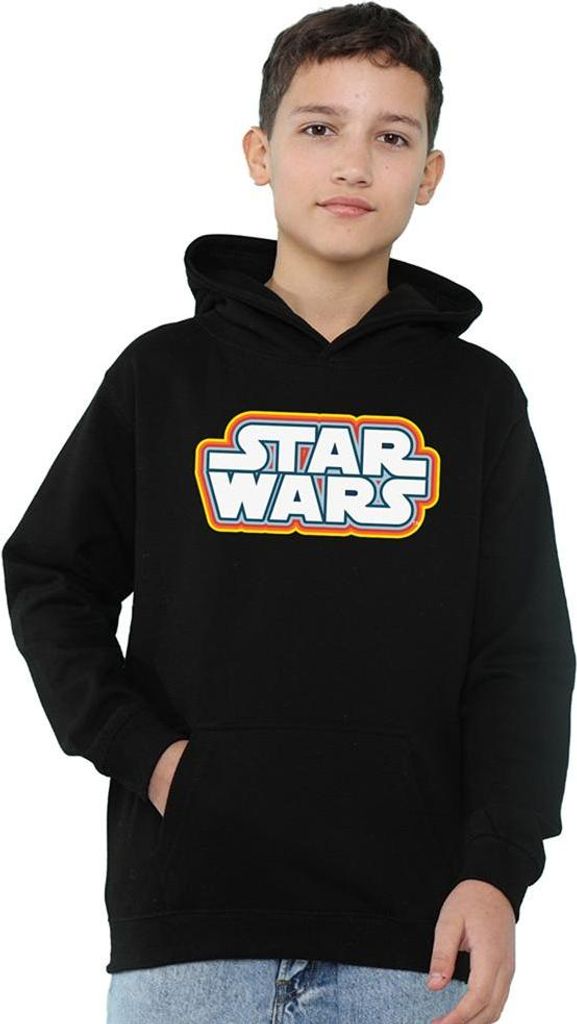 Star Wars - "Retro" Kapuzenpullover für Kinder TV24506 (152-158) (Schwarz)
