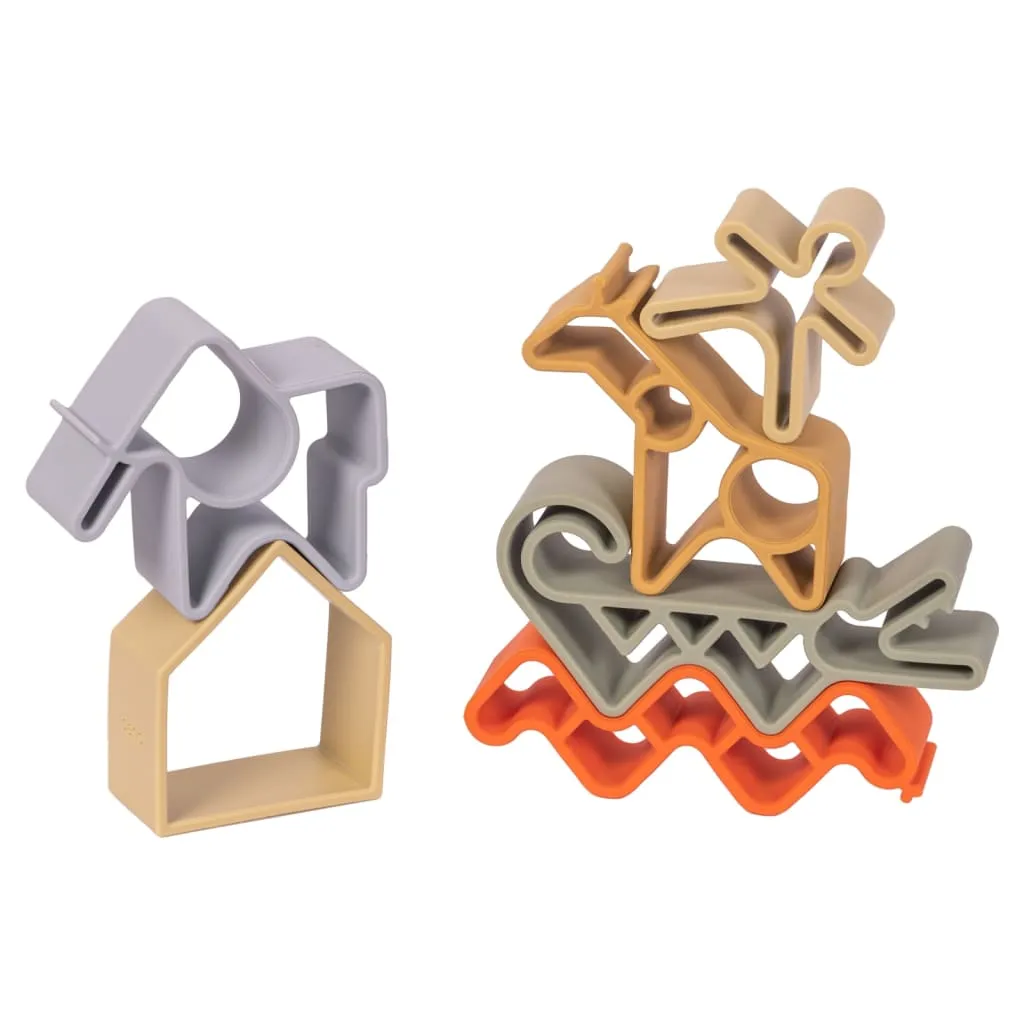 Set de jouets en silicone 4 pcs jouets de construction souples bébé - 2