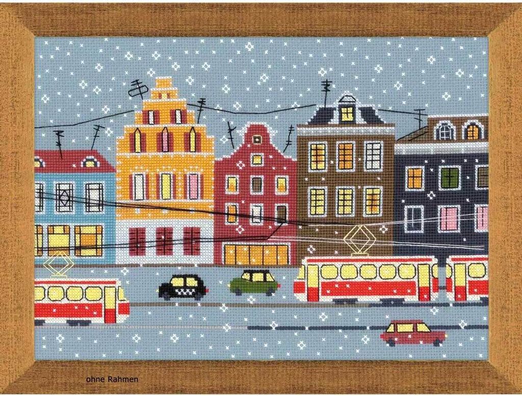 Auslaufmodell Riolis Kreuzstich-Set "Straßenbahn", Zählmuster