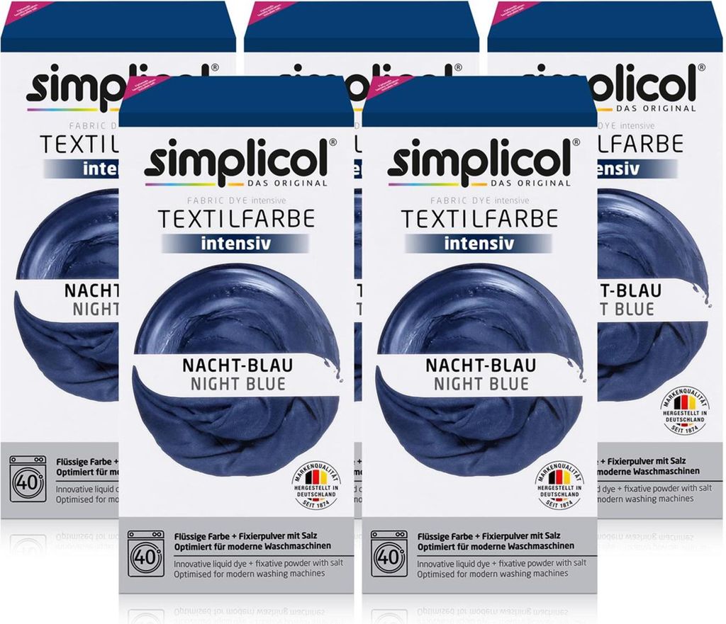 Simplicol Textilfarbe intensiv Nacht-Blau - Einfaches Produktbild 