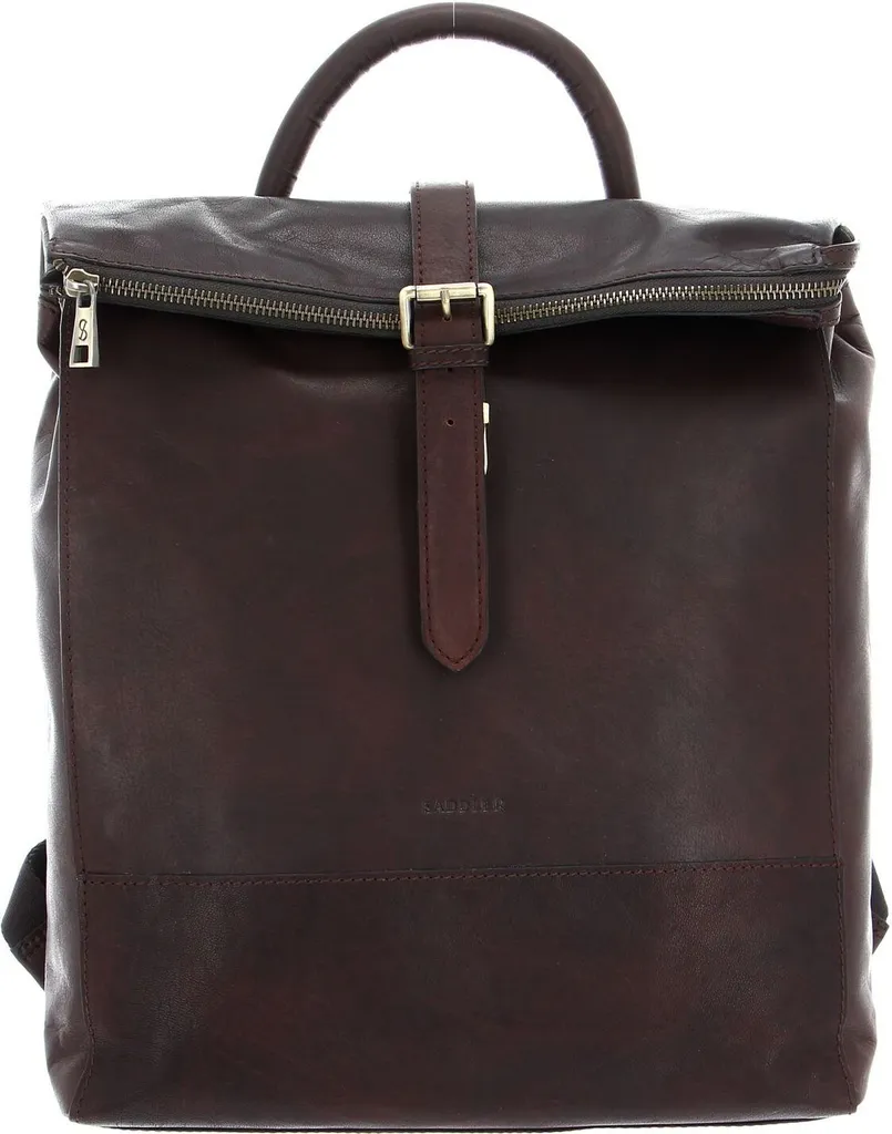 Sac à dos pour ordinateur portable en cuir marron foncé modèle Palermo