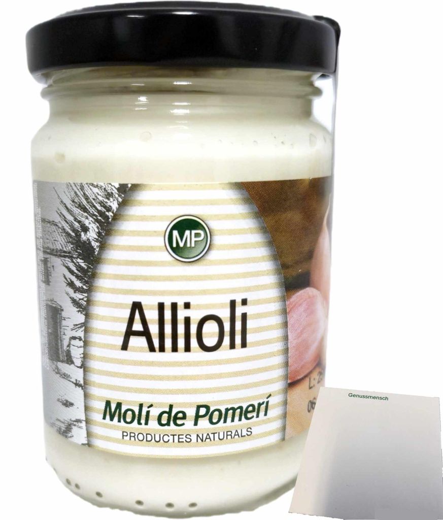 Molí de Pomerí Allioli Knoblauchmayonnaise (140g Glas) + usy Block