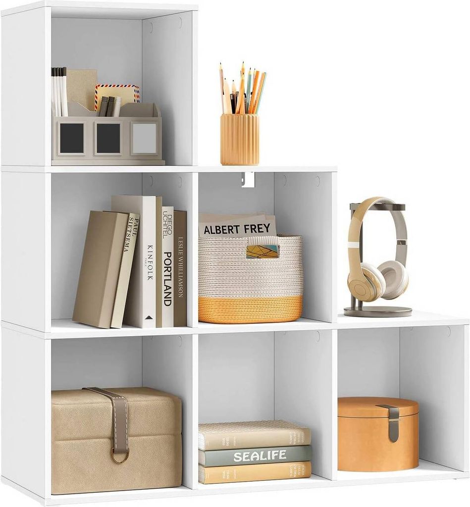 WOLTU Bücherregal mit 6 Fächern, Würfelregal, Standregal, Produktbild 