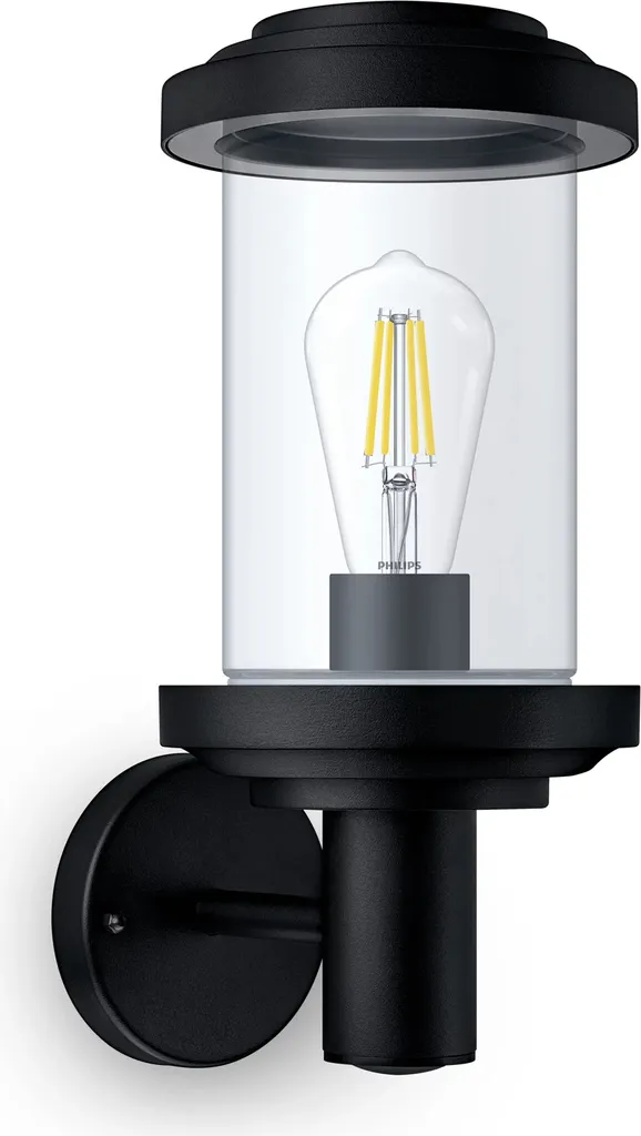 Philips Listra Lampada da Parete Esterni IP44 E27 Nero - Offerta Online