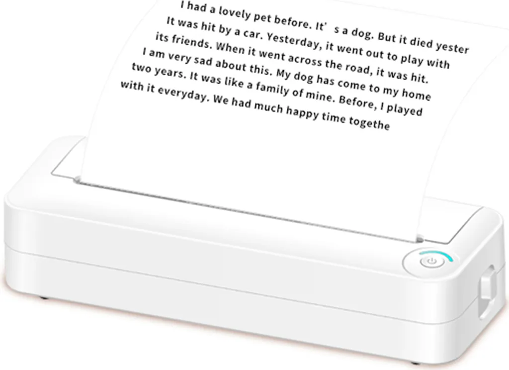 X8 Imprimante portable sans fil : imprimez vos documents sans encre - Blanc