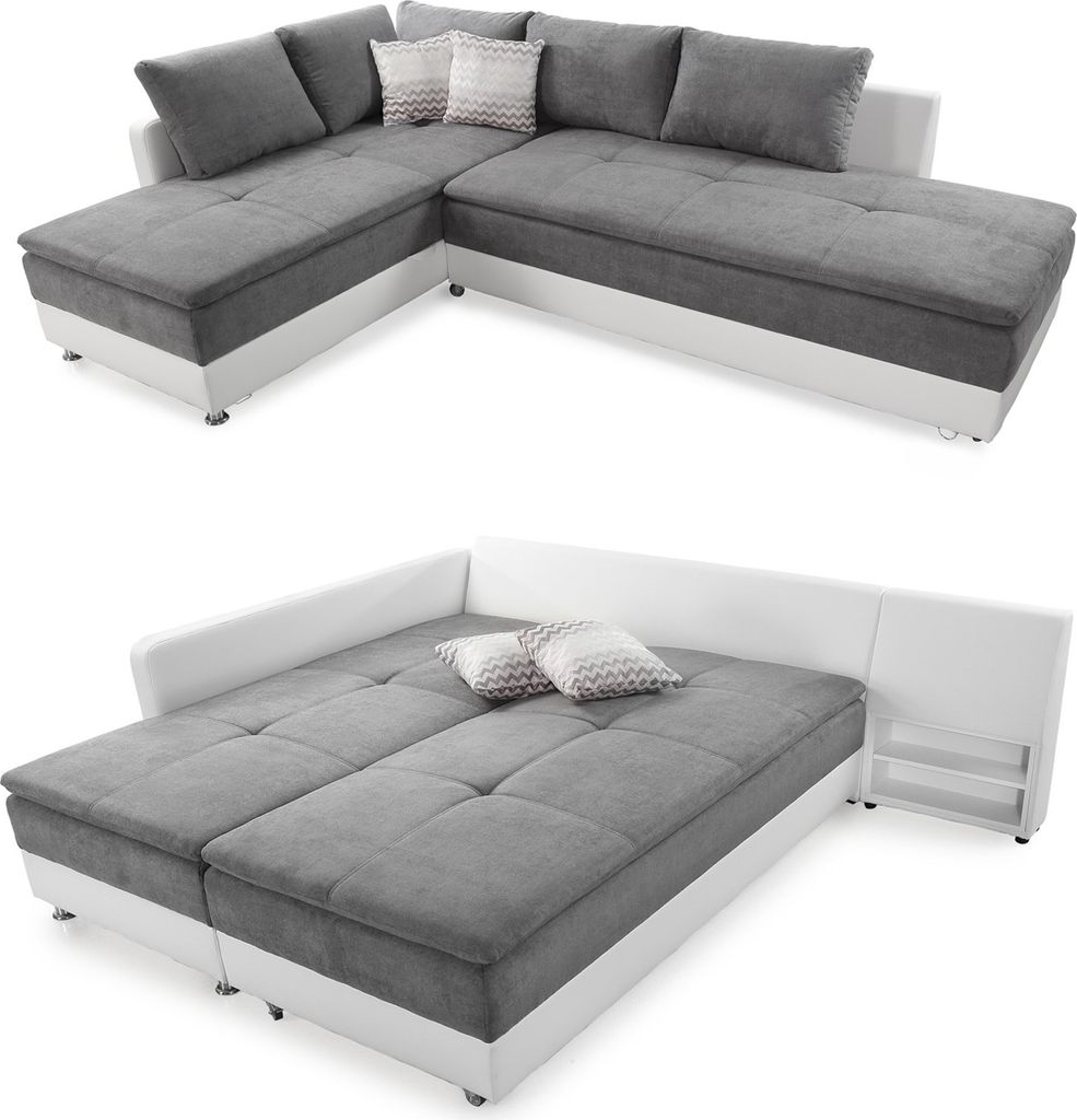 Federkern Ecksofa Doppelbett Dauerschläfer Bettkasten Couch Produktbild 