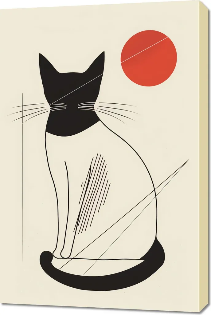 Quadro 60x90 cm Cerchio rosso - 1