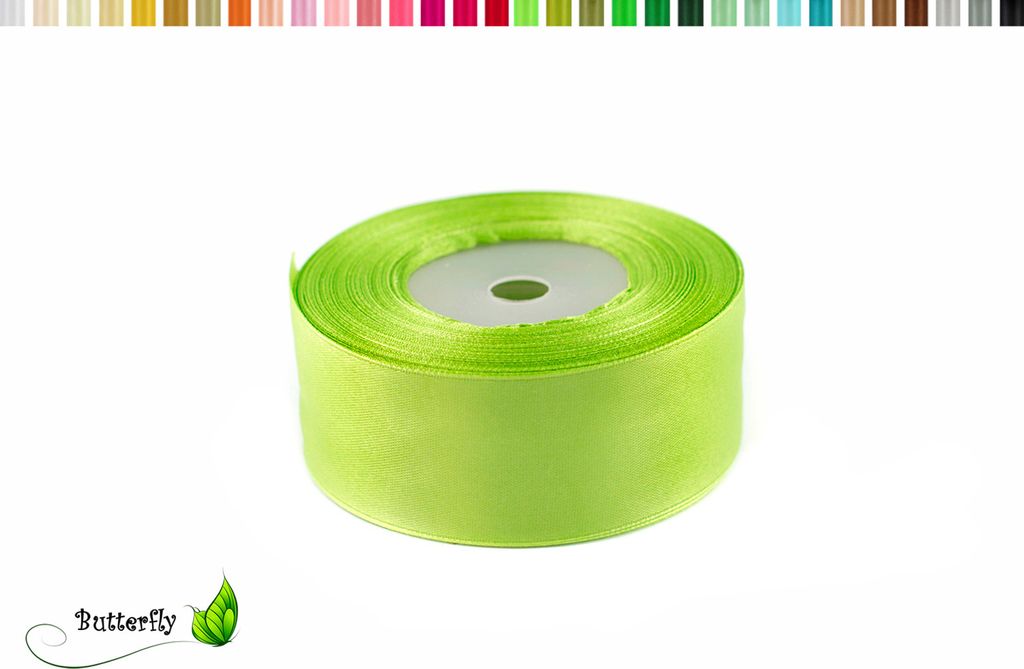 Satinband 38mm x 32m Rolle, Farbe:078 lindgrün