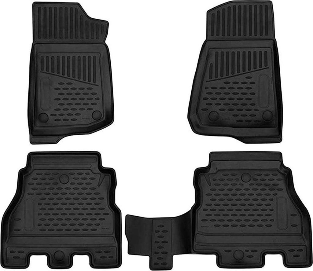 2017-2025 Maty podłogowe Jeep Wrangler Rubicon TPE czarne 4 Zdjęcie produktu 