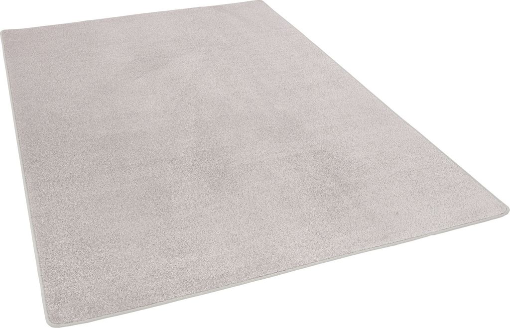 Trend Velours Teppich Kurzflor Modern Pflegeleicht Einfarbig, Größe:100x200 cm, Farbe:Hellgrau