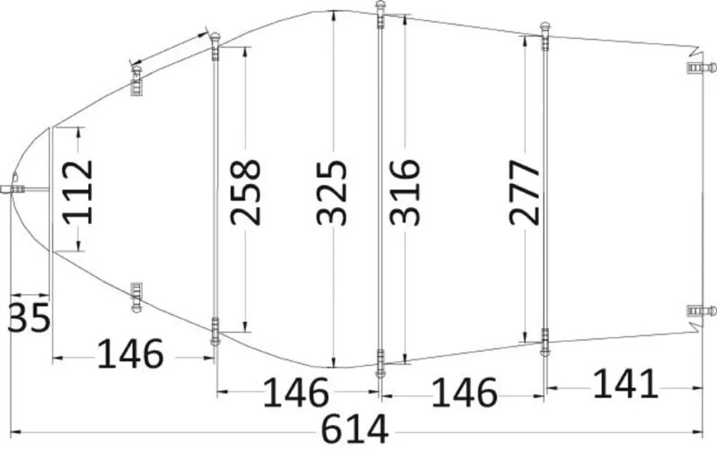 Taud universel gris en toile 300D résistante 488/564 cm pour bateau