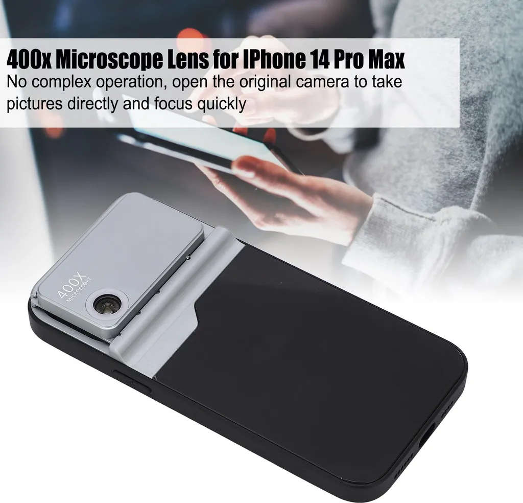 Objectif Microscope de Poche HD 400x Adaptable sur Smartphone Apple - 4