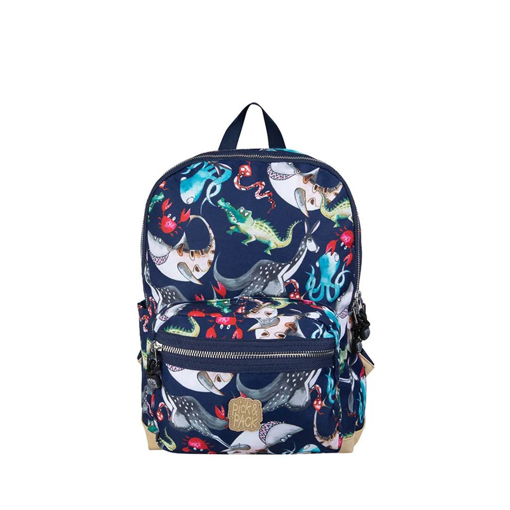 Sac à dos scolaire durable Pick & Pack 10L Navy - Polyester recyclé robuste - 4