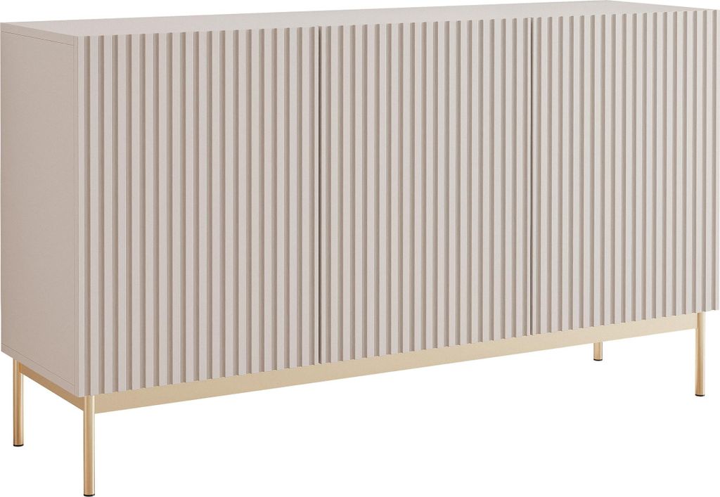 Selsey Linearis - Sideboard mit 3 Türen und LED, Produktbild 